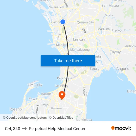 C-4, 340 to Perpetual Help Medical Center map