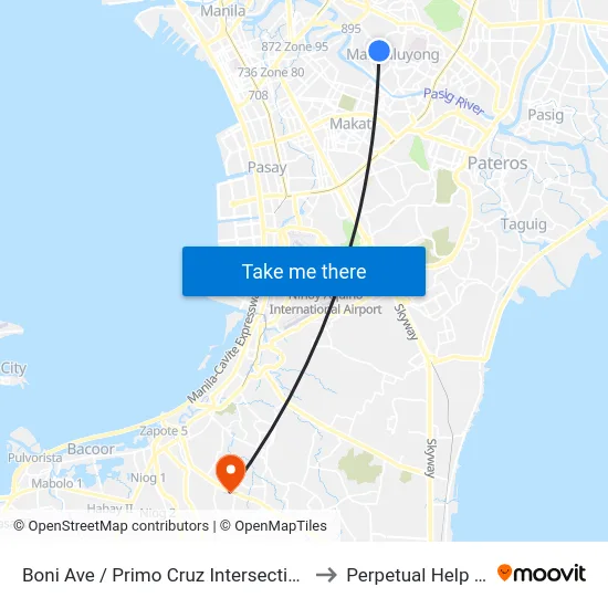 Boni Ave / Primo Cruz Intersection, Mandaluyong City, Manila to Perpetual Help Medical Center map