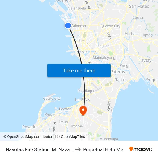 Navotas Fire Station, M. Naval, City Of Navotas to Perpetual Help Medical Center map