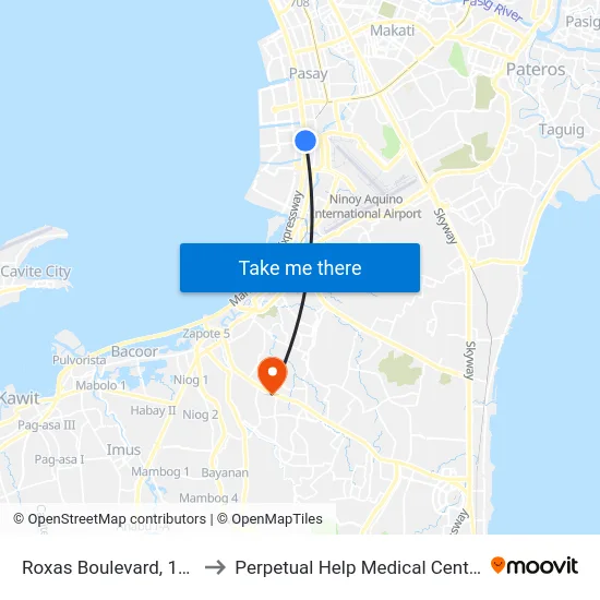Roxas Boulevard, 161 to Perpetual Help Medical Center map