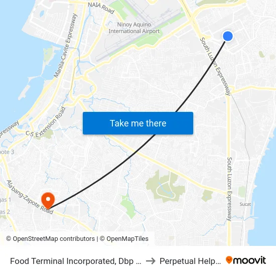 Food Terminal Incorporated, Dbp Ave, Taguig City, Manila, Manila to Perpetual Help Medical Center map