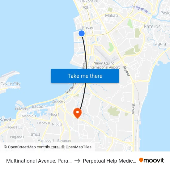 Multinational Avenue, Paranaque City to Perpetual Help Medical Center map