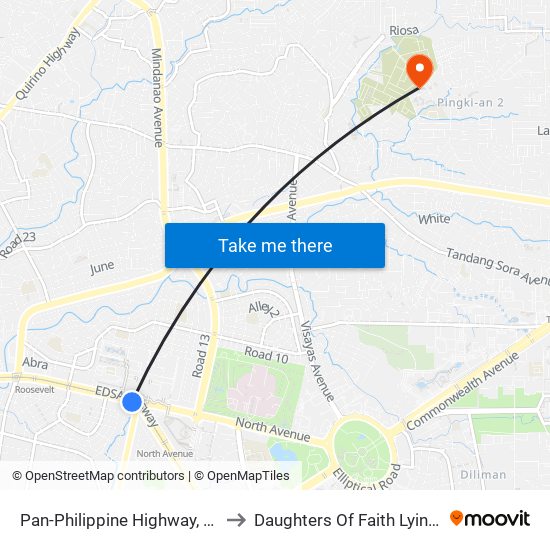 Pan-Philippine Highway, 978 to Daughters Of Faith Lying In map