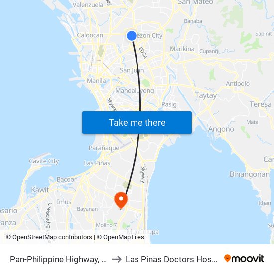 Pan-Philippine Highway, 978 to Las Pinas Doctors Hospital map