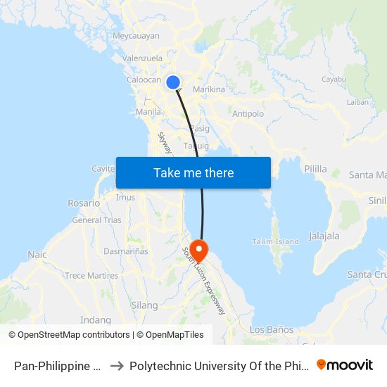 Pan-Philippine Highway, 978 to Polytechnic University Of the Philippines - Binan Campus map