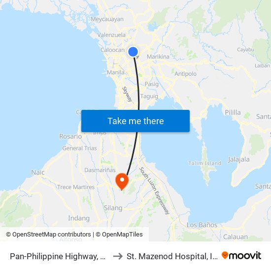 Pan-Philippine Highway, 978 to St. Mazenod Hospital, Inc. map