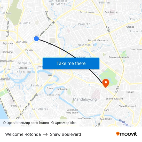Welcome Rotonda to Shaw Boulevard map