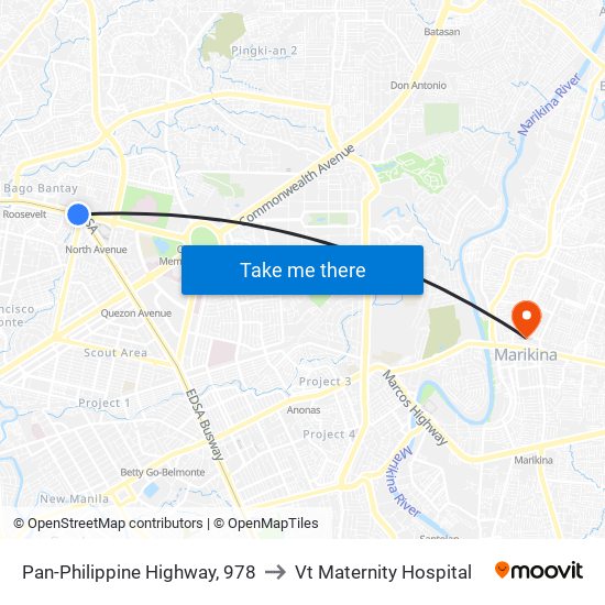 Pan-Philippine Highway, 978 to Vt Maternity Hospital map