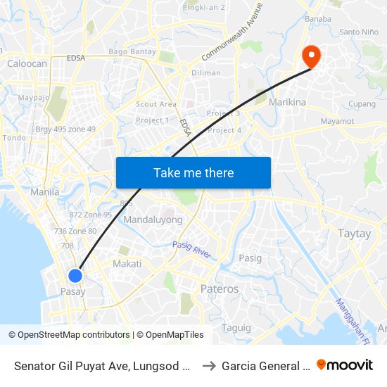 Senator Gil Puyat Ave, Lungsod Ng Pasay, Manila to Garcia General Hospital map