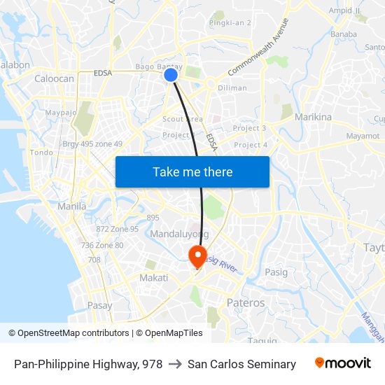 Pan-Philippine Highway, 978 to San Carlos Seminary map