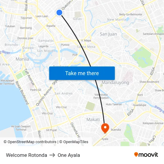 Welcome Rotonda to One Ayala map