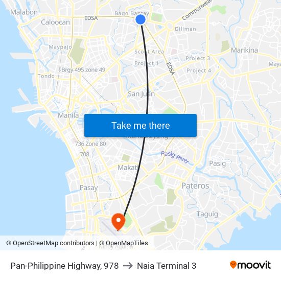 Pan-Philippine Highway, 978 to Naia Terminal 3 map