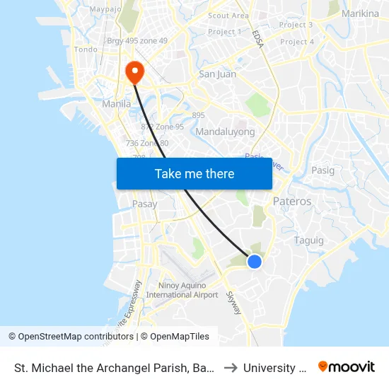 St. Michael the Archangel Parish, Bayani Rd, Taguig City, Manila to University Of the East map