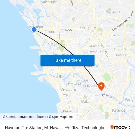 Navotas Fire Station, M. Naval, City Of Navotas to Rizal Technological University map