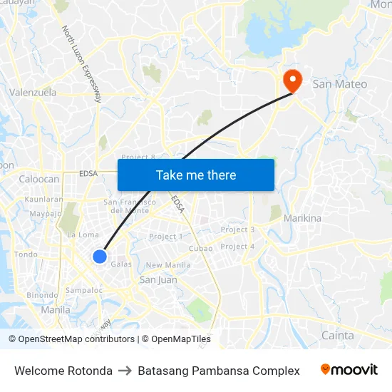 Welcome Rotonda to Batasang Pambansa Complex map