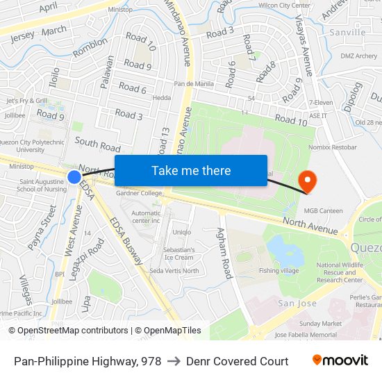 Pan-Philippine Highway, 978 to Denr Covered Court map