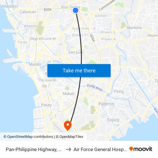 Pan-Philippine Highway, 978 to Air Force General Hospital map