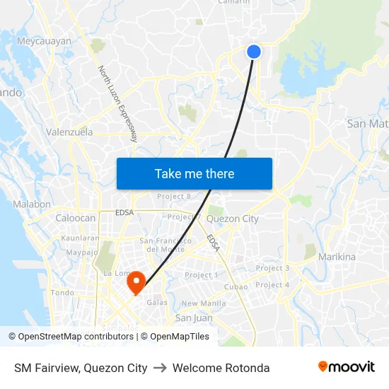 SM Fairview, Quezon City to Welcome Rotonda map