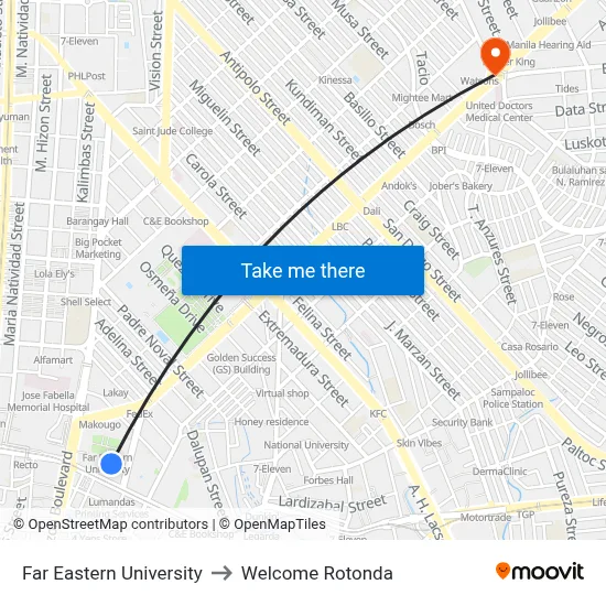 Far Eastern University to Welcome Rotonda map