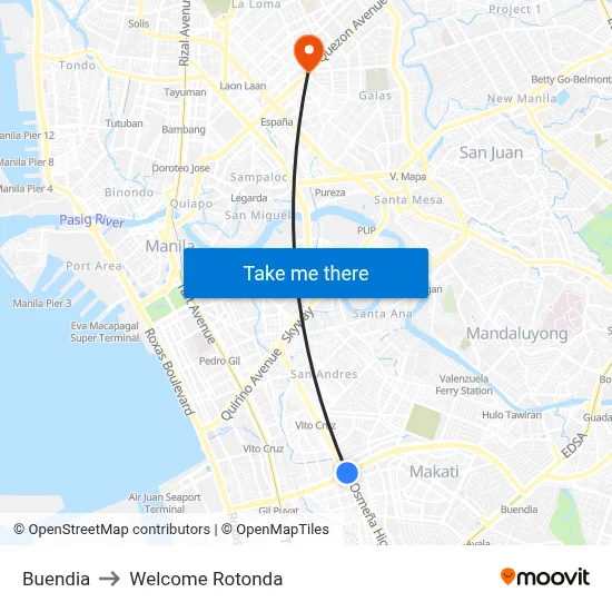 Buendia to Welcome Rotonda map
