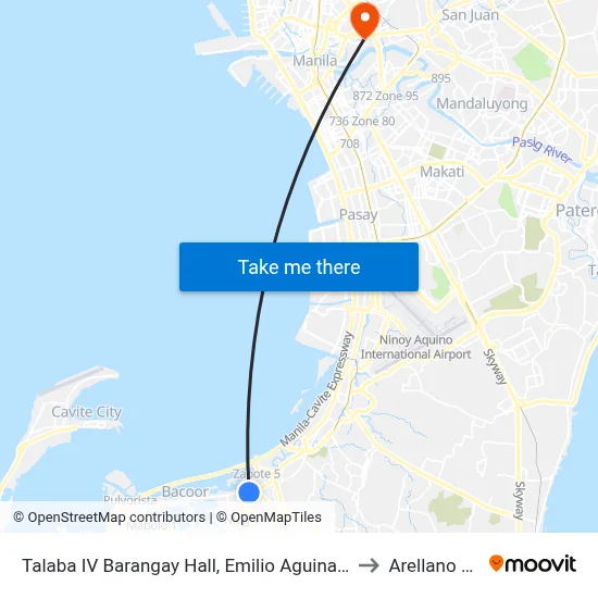 Talaba IV Barangay Hall, Emilio Aguinaldo Hwy, Bacoor City, Manila to Arellano University map