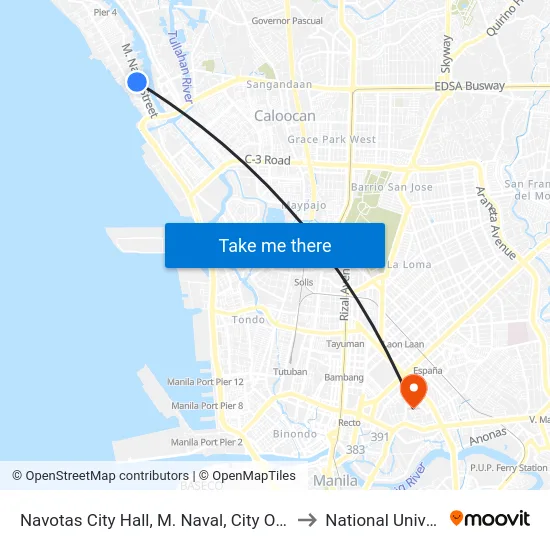 Navotas City Hall, M. Naval, City Of Navotas to National University map
