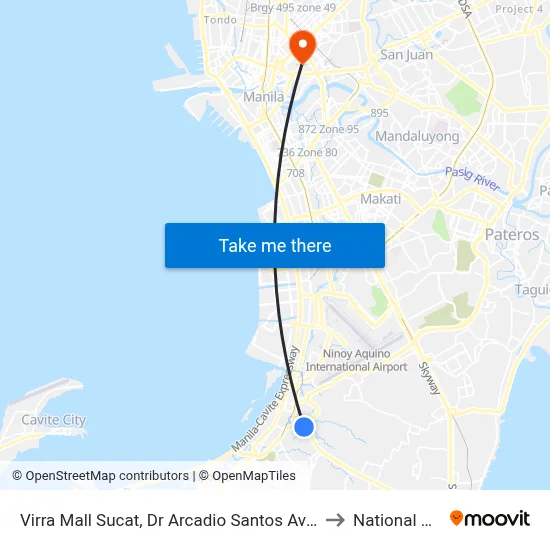 Virra Mall Sucat, Dr Arcadio Santos Ave, Parañaque City, Manila to National University map