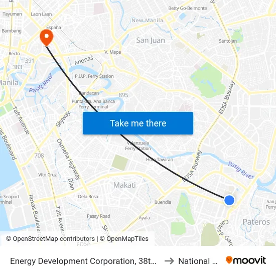 Energy Development Corporation, 38th Street, Taguig City, Manila to National University map