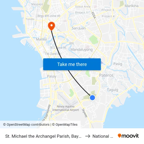 St. Michael the Archangel Parish, Bayani Rd, Taguig City, Manila to National University map