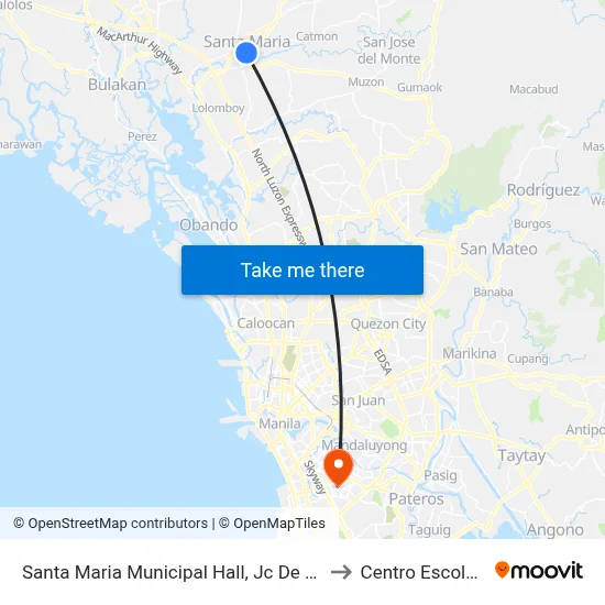 Santa Maria Municipal Hall, Jc De Jesus Street, Santa Maria to Centro Escolar University map