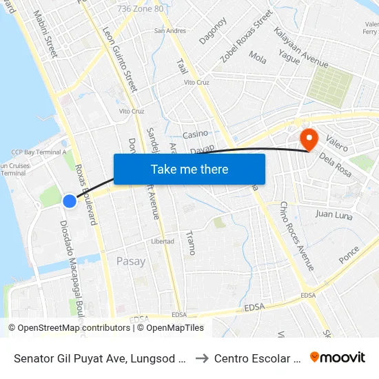 Senator Gil Puyat Ave, Lungsod Ng Pasay, Manila to Centro Escolar University map