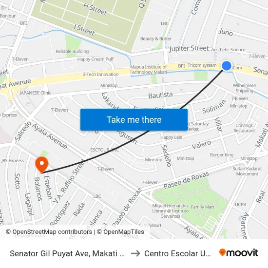 Senator Gil Puyat Ave, Makati City, Manila to Centro Escolar University map
