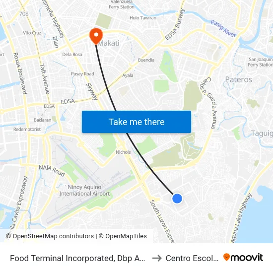 Food Terminal Incorporated, Dbp Ave, Taguig City, Manila, Manila to Centro Escolar University map