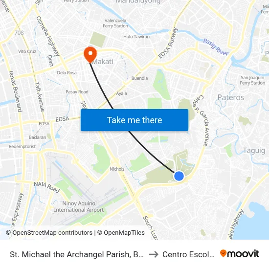 St. Michael the Archangel Parish, Bayani Rd, Taguig City, Manila to Centro Escolar University map