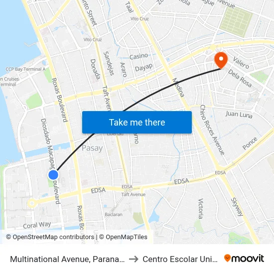 Multinational Avenue, Paranaque City to Centro Escolar University map