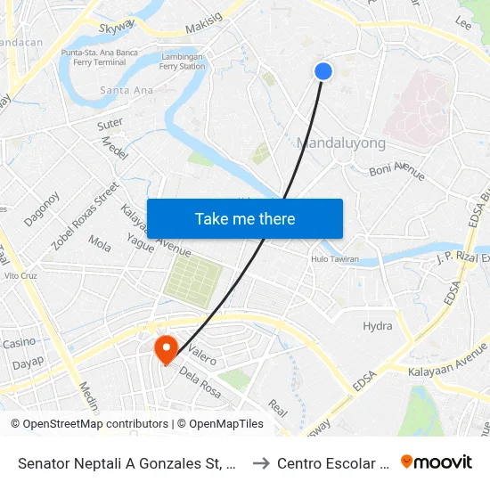 Senator Neptali A Gonzales St, Mandaluyong City to Centro Escolar University map
