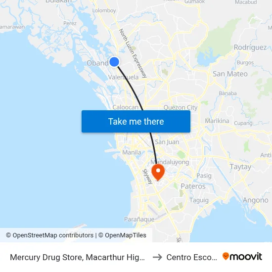 Mercury Drug Store, Macarthur Highway, Malanday, Valenzuela City to Centro Escolar University map