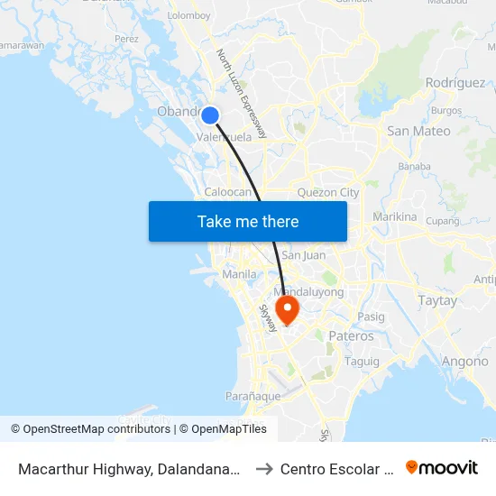 Macarthur Highway, Dalandanan, Valenzuela City to Centro Escolar University map
