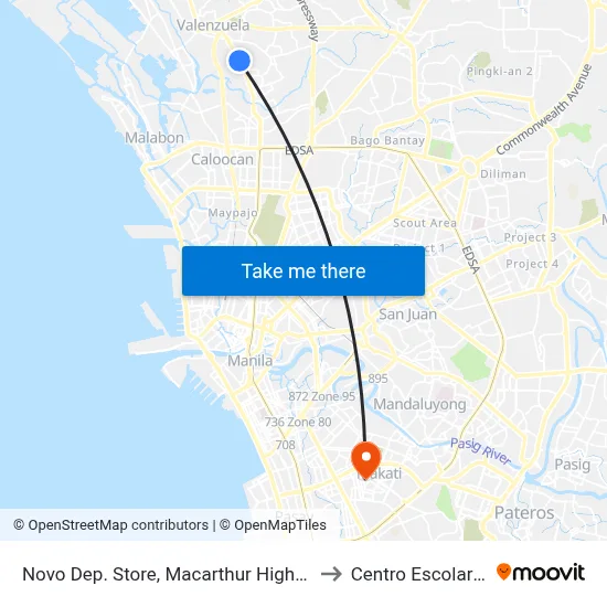 Novo Dep. Store, Macarthur Highway, Valenzuela City to Centro Escolar University map