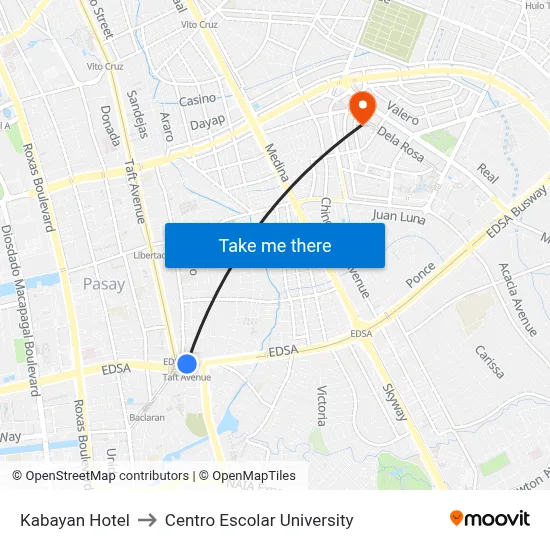 Kabayan Hotel to Centro Escolar University map
