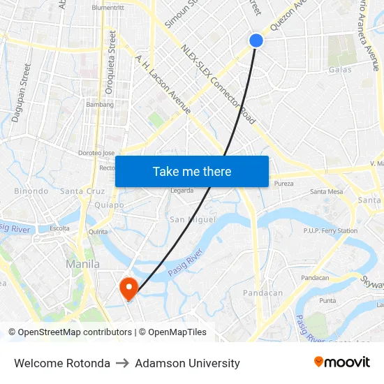 Welcome Rotonda to Adamson University map