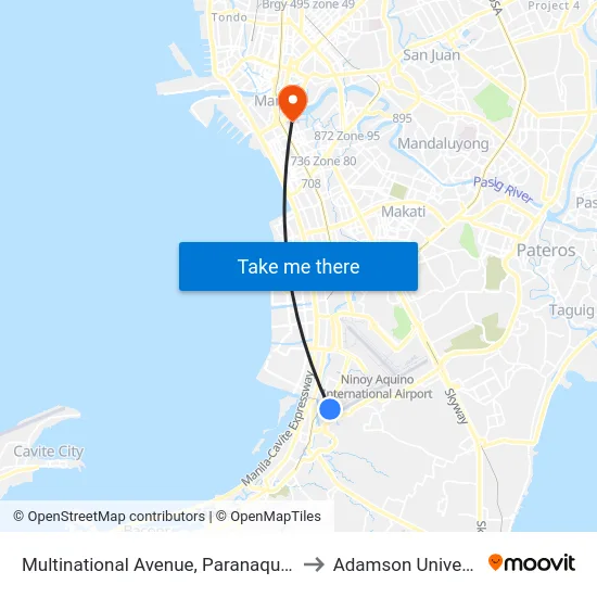 Multinational Avenue, Paranaque City to Adamson University map