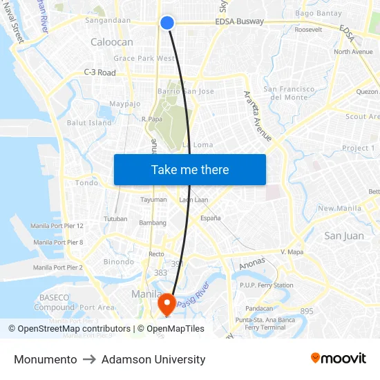 Monumento to Adamson University map