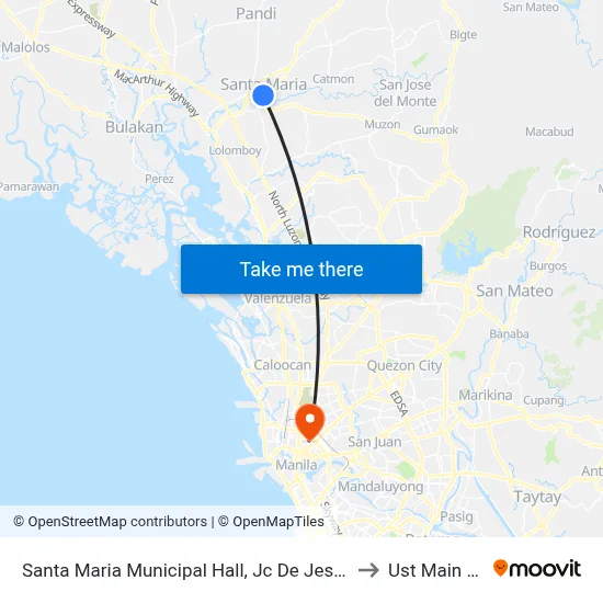 Santa Maria Municipal Hall, Jc De Jesus Street, Santa Maria to Ust Main Building map