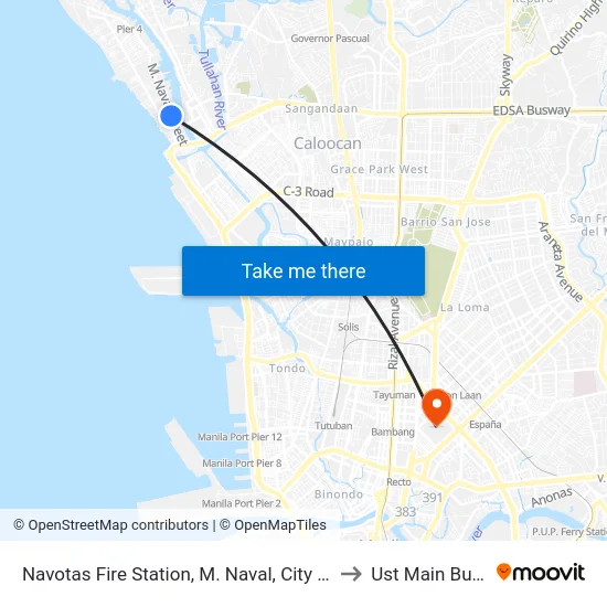Navotas Fire Station, M. Naval, City Of Navotas to Ust Main Building map