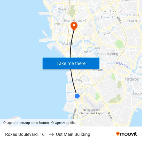 Roxas Boulevard, 161 to Ust Main Building map