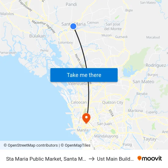 Sta Maria Public Market, Santa Maria to Ust Main Building map