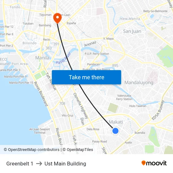 Greenbelt 1 to Ust Main Building map