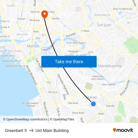 Greenbelt 5 to Ust Main Building map