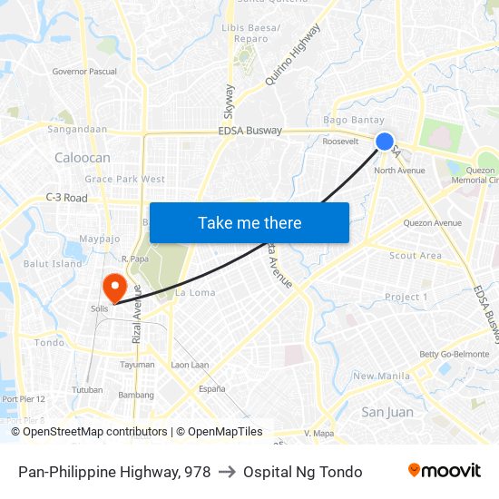 Pan-Philippine Highway, 978 to Ospital Ng Tondo map